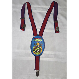 Tmnt Teenage Mutant Ninja Turtles Suspenders Michaelangelo Vintage 1989